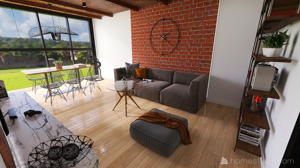 Męski relax 3d design renderings