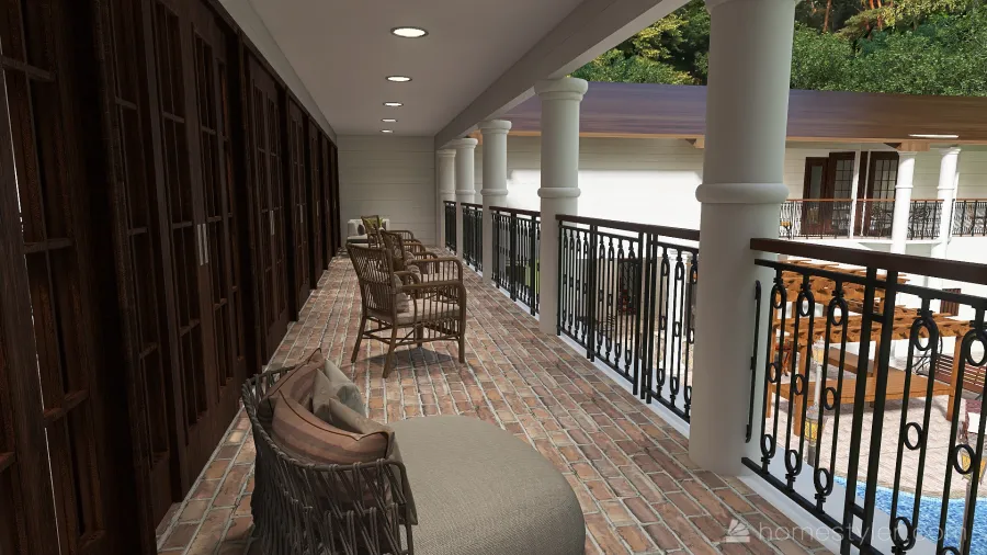 Rear Balcony 3d design renderings