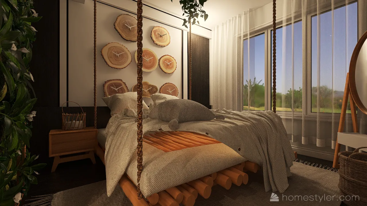 Room 4 - Natural Wood Tones 3d design renderings