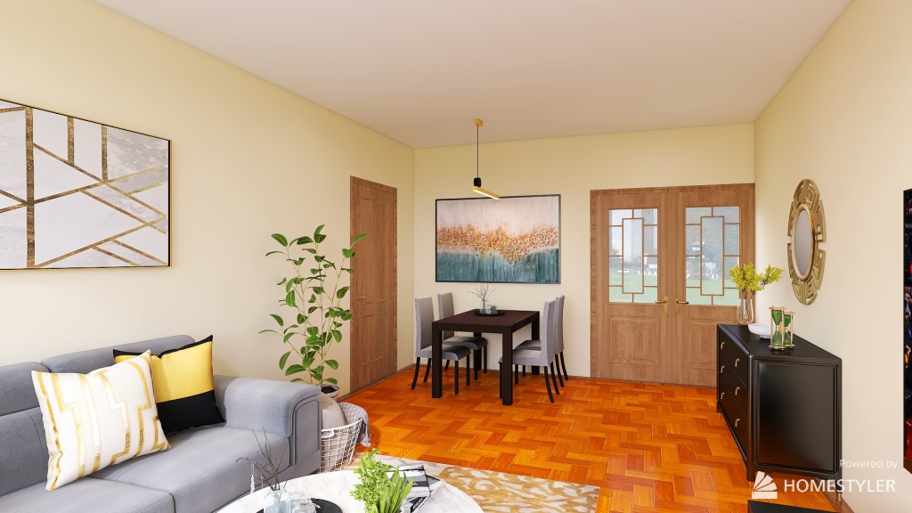 Salon Comedor Home Staging Virtual 3d design renderings