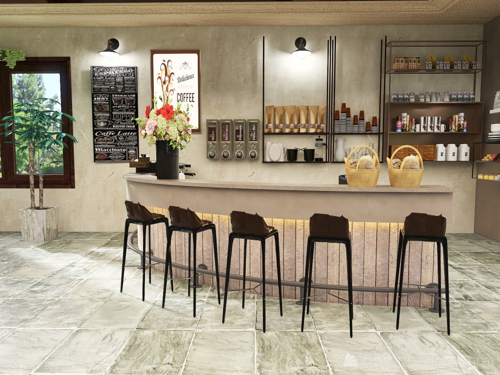 #cafecontest Art Cafe 3d design renderings