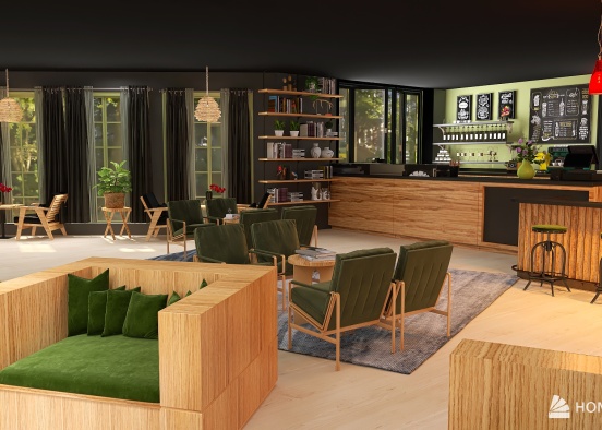 #CafeContest Forest Cafe Design Rendering