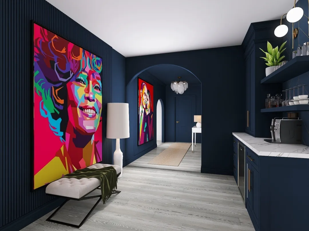 North Carolina Living Room 3d design renderings