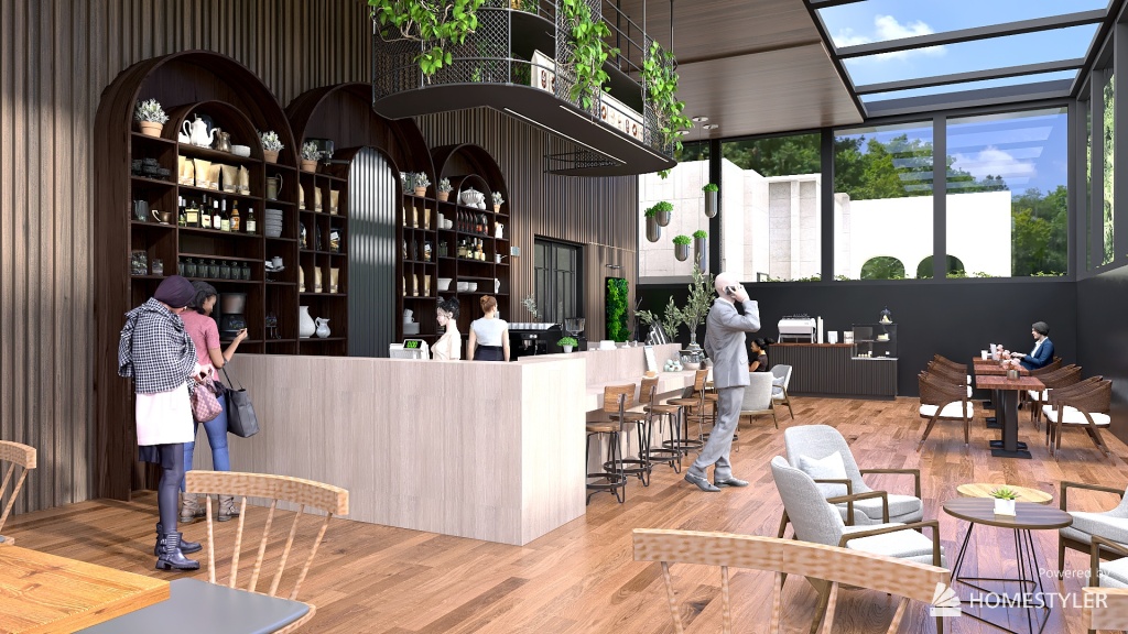 #CafeContest High Street Cafe's 3d design renderings