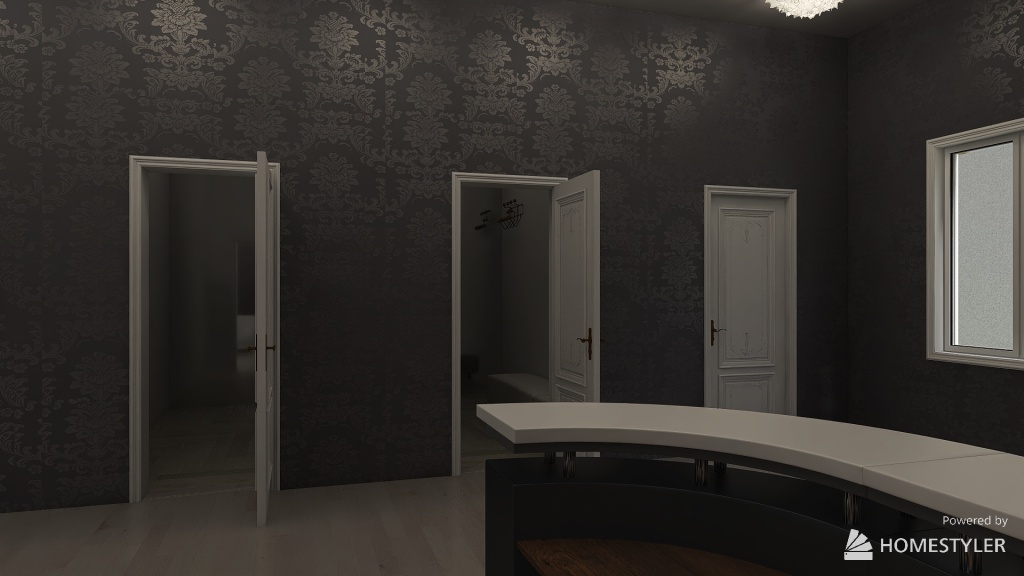 Fitting Room for men 3d design renderings