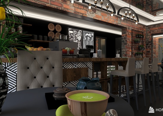 #CafeContest -  MiniLoft cafe place Design Rendering