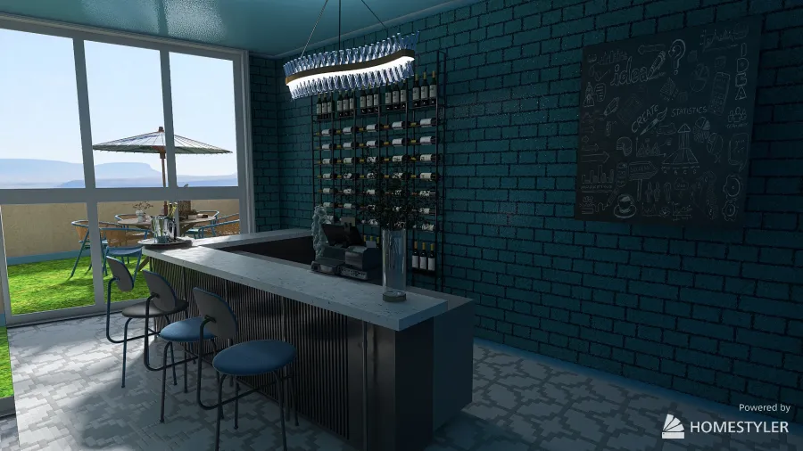 #Café Contest - Sea Cafe 3d design renderings