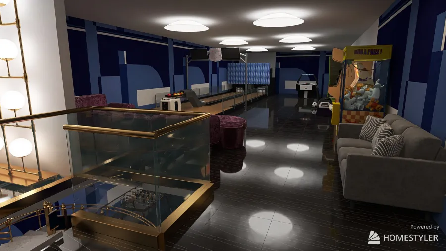 Club/Arcade 3d design renderings