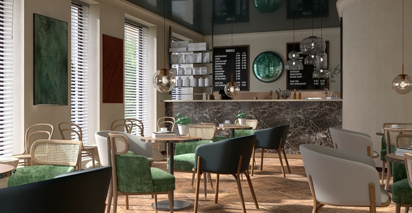 Green and Red #CafeContest 3d design renderings