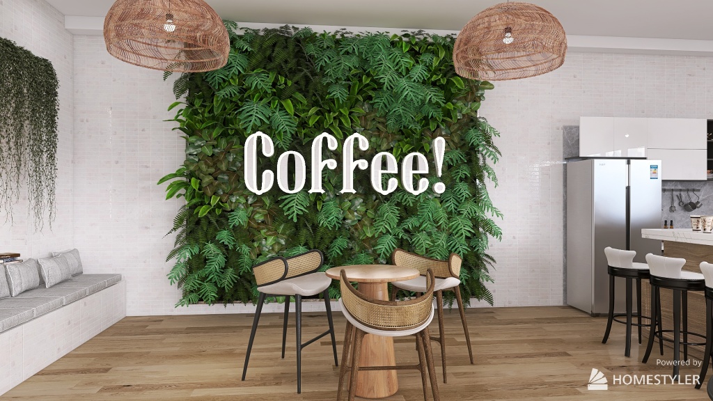 #CafeContest- ᗡ&D Creams Café 3d design renderings