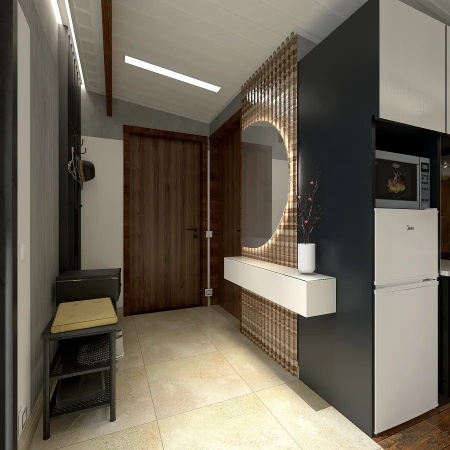 Farmhouse Вітальня / кухня 3d design renderings