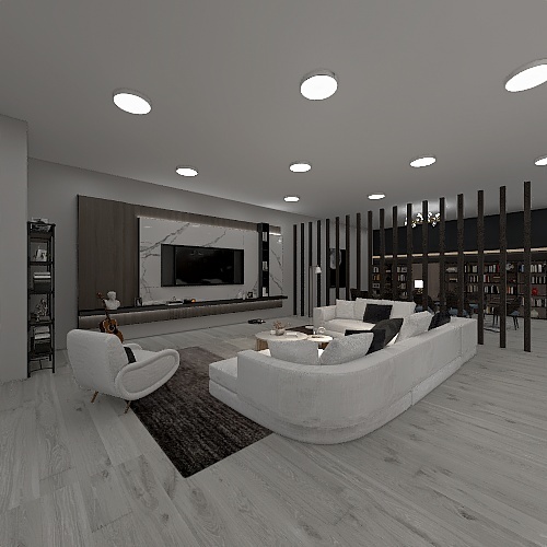 Open Concept Living Room 3d design renderings