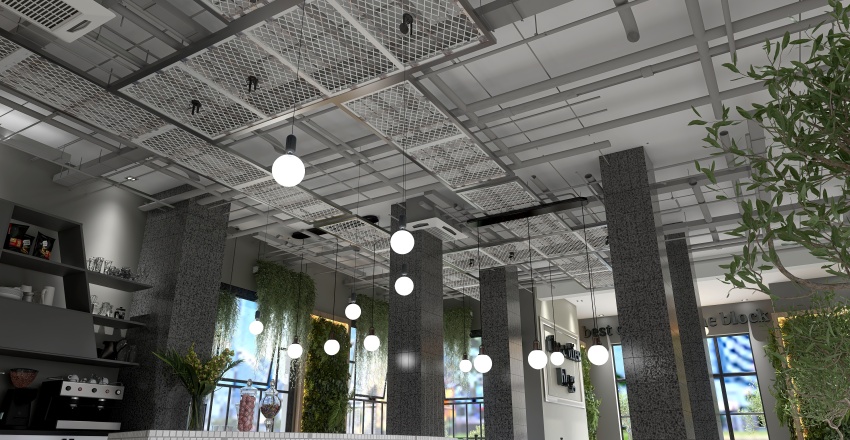 Cafe 3d design renderings