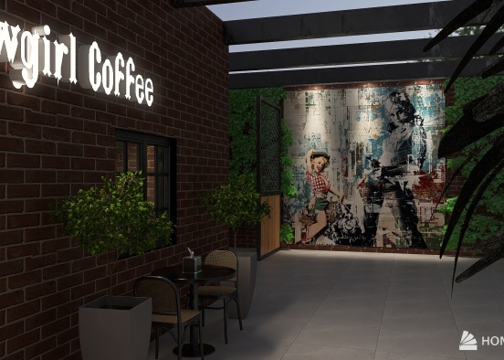 #CafeContest - Cowgirl Coffee Design Rendering