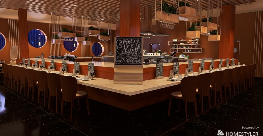 #CafeContest Cafe Elegante 3d design renderings