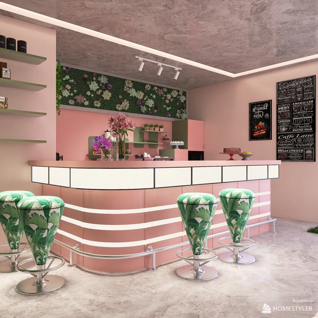 Green Rooibos - Tea Room 3d design renderings