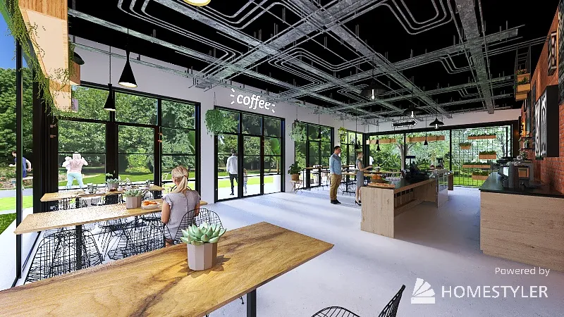 #CafeContest PARK CAFE 3d design renderings