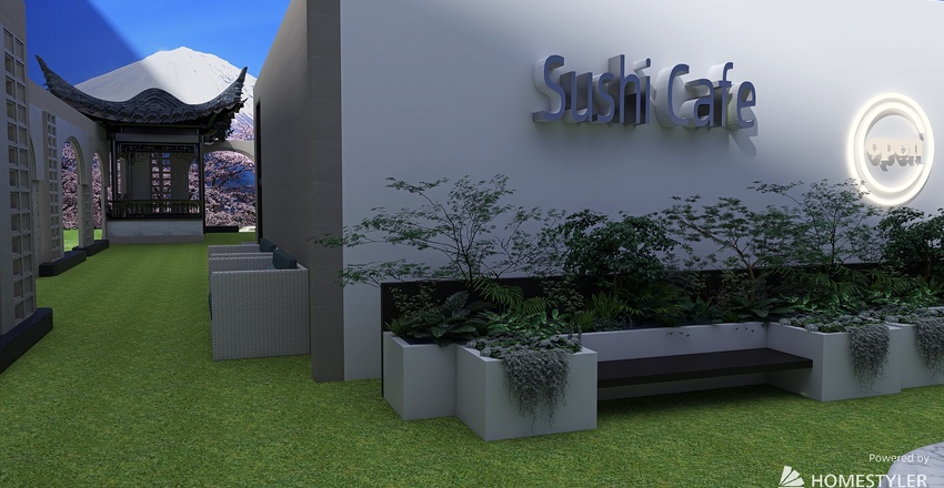 Courtyard 3d design renderings