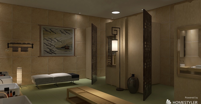 Cloak Room 3d design renderings
