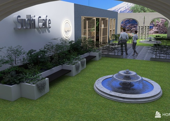 #CafeContest  Himalayan Sushi Café Design Rendering