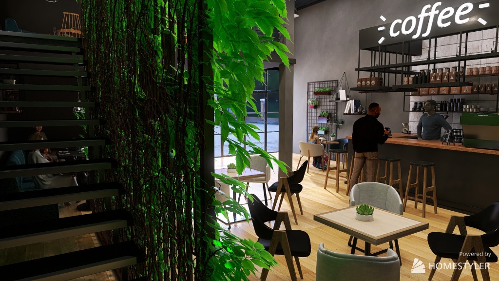 Garden Cafe  #CafeContest 3d design renderings