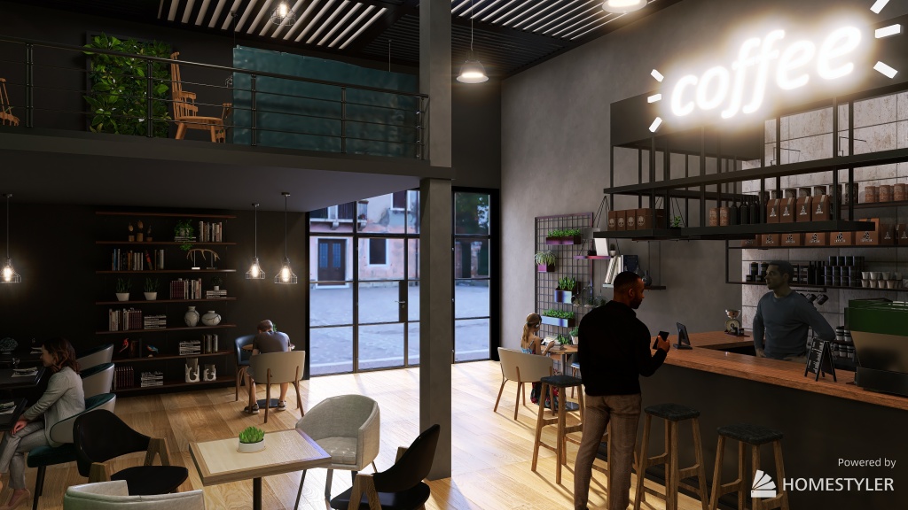 Garden Cafe  #CafeContest 3d design renderings