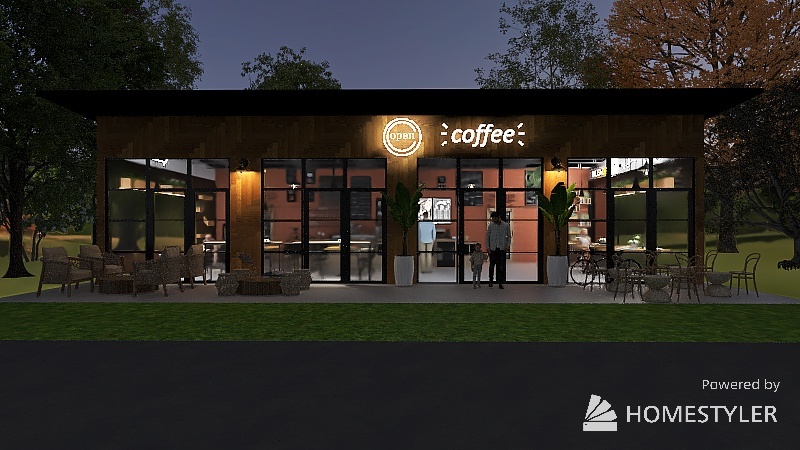#CafeContest PARK CAFE 3d design renderings