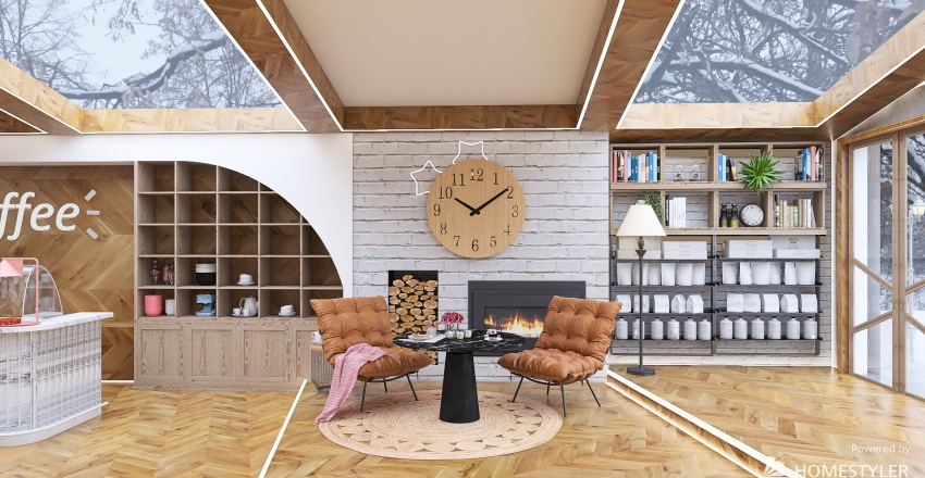 #CafeContest Winter cafe 3d design renderings