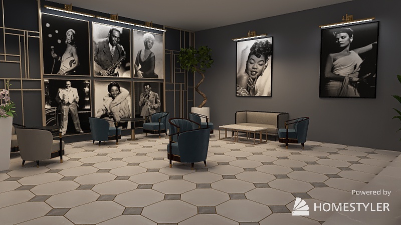#CafeContest Jazz Cafe 3d design renderings
