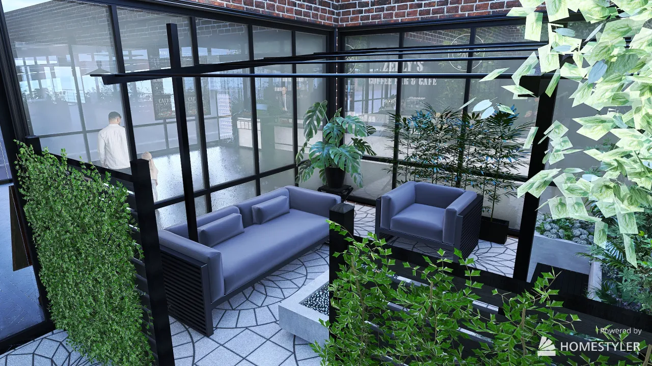 Courtyard 3d design renderings