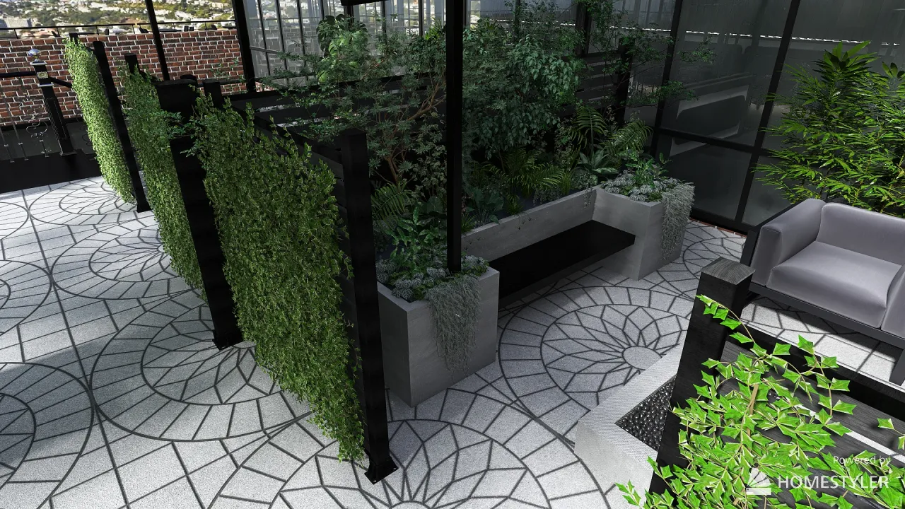 Courtyard 3d design renderings