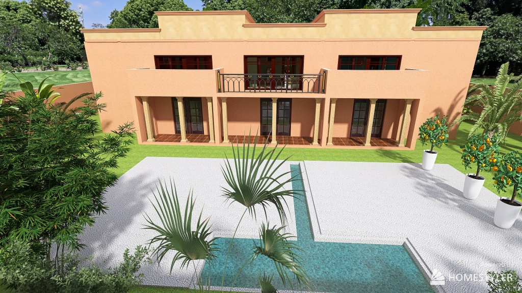 Moroccan Villa 3d design renderings