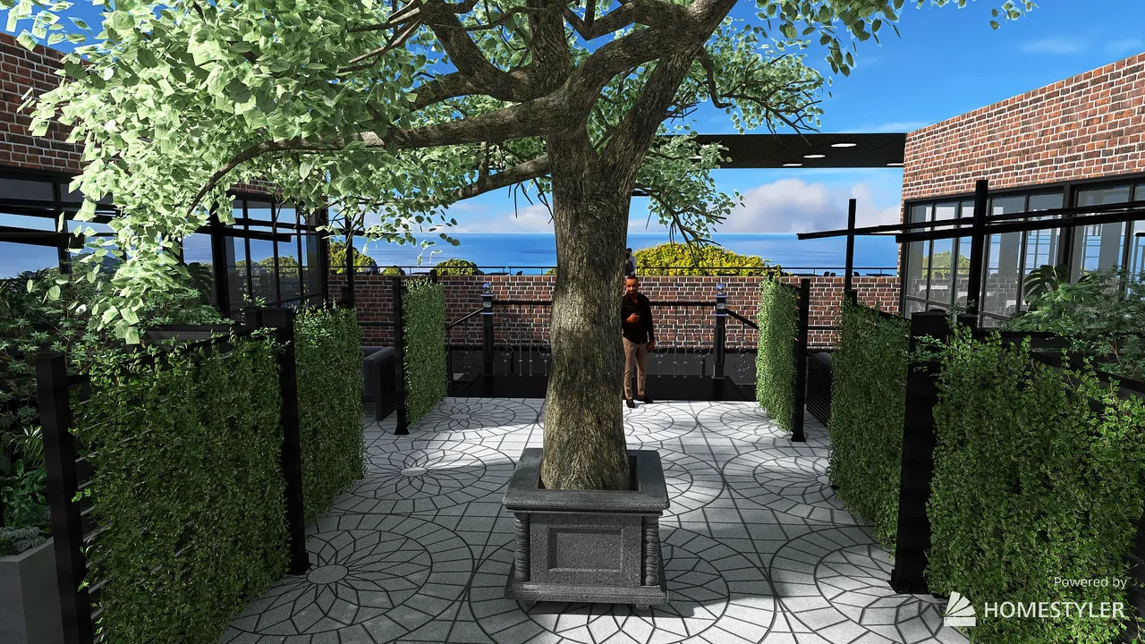 Courtyard 3d design renderings