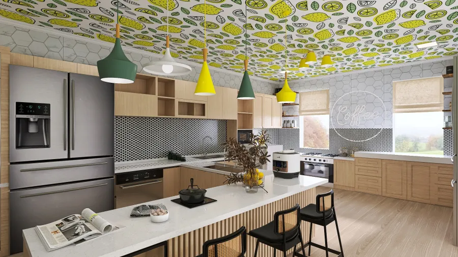 Community Kitchen 3d design renderings