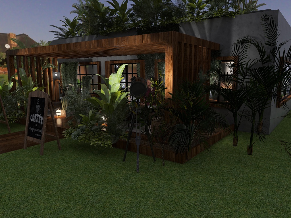 #CafeContest - A Very Green Place 3d design renderings
