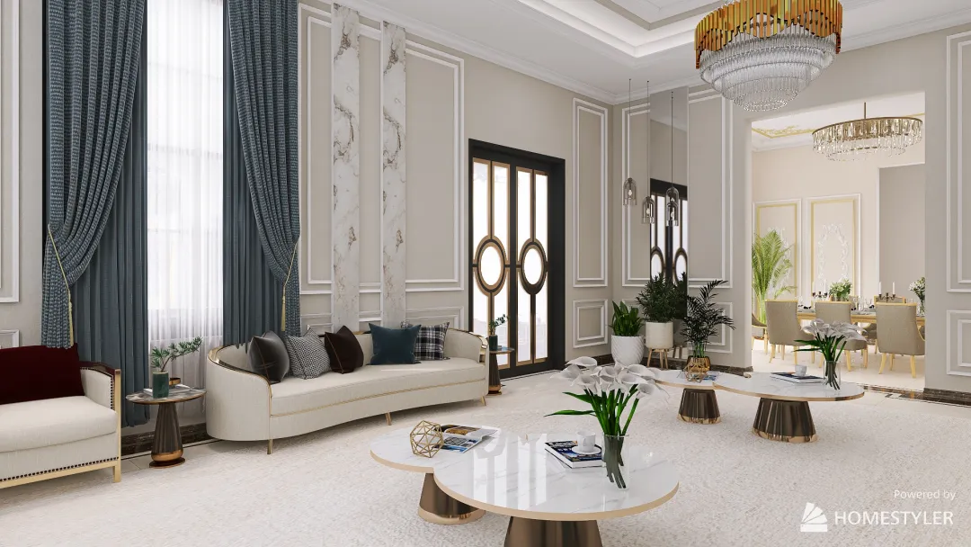 محمد الطابق الارضي صالة 1 3d design renderings