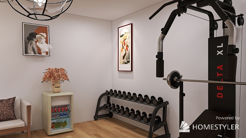 Gym Room 3d design renderings