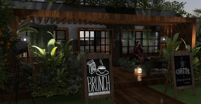 #CafeContest - A Very Green Place 3d design renderings