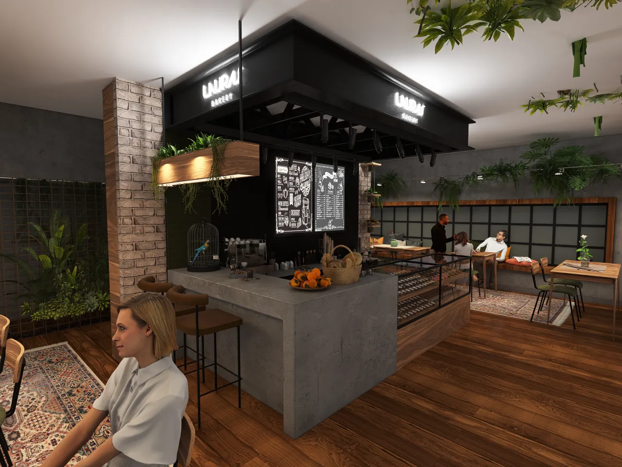 #CafeContest - A Very Green Place 3d design renderings