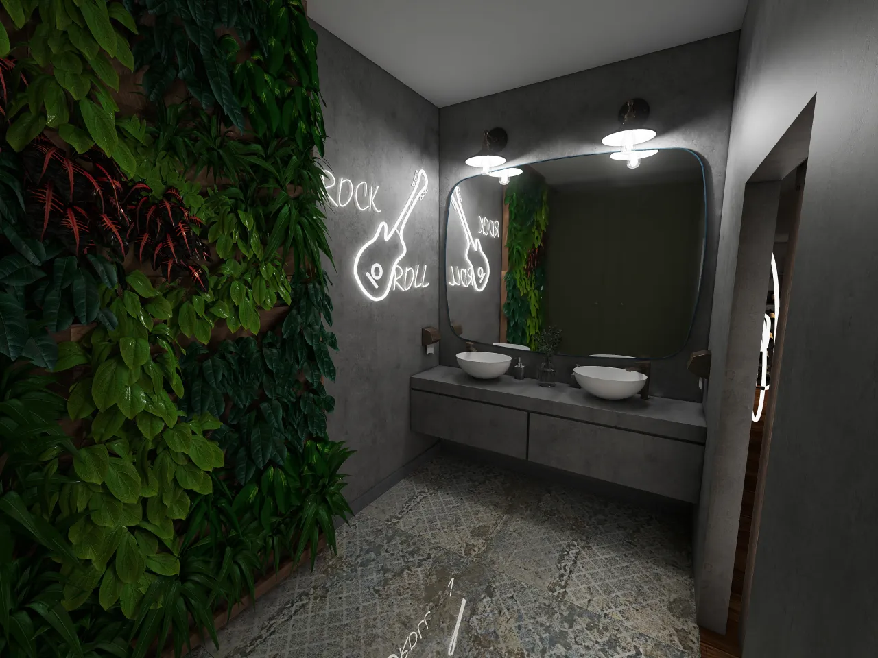 Bathroom 3d design renderings