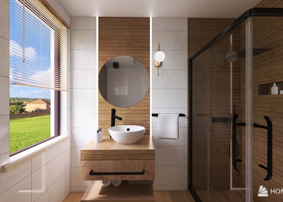 Dolna łazienka Design Rendering