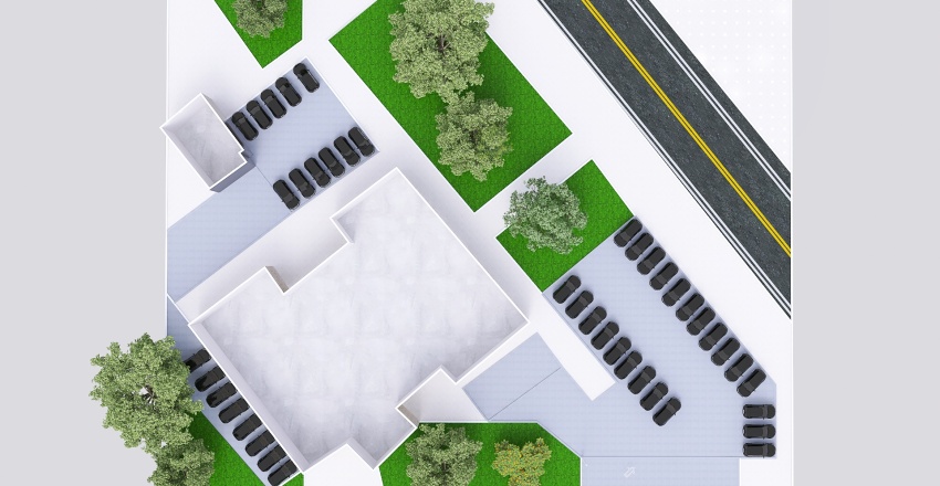 Coffie Parking Lot Design 3d design renderings
