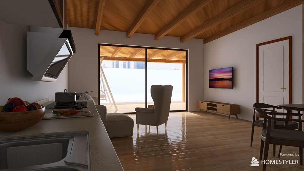 planimetria of casa-in-legno 3d design renderings