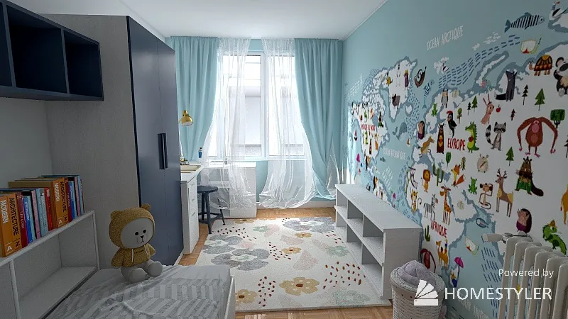 Kids room 3d design renderings