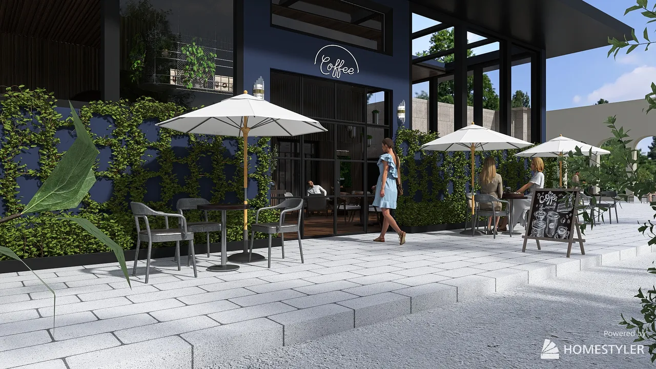 #CafeContest High Street Cafe's 3d design renderings