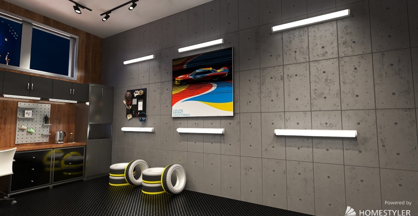 Car garage 3d design renderings