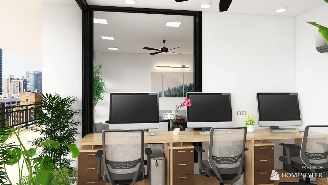 SHOWROOM OFFICE 3d design renderings