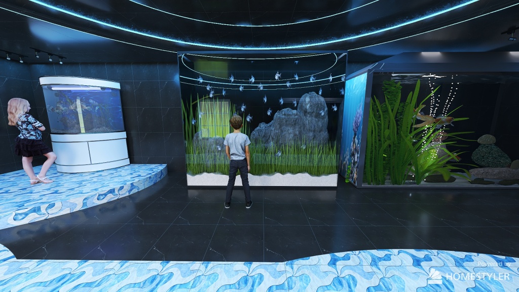 Aquarium 3d design renderings