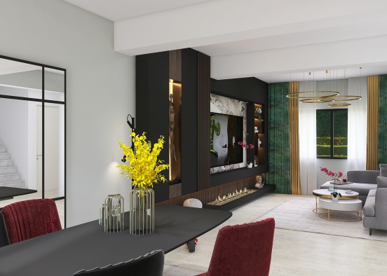 Living-room Anamaria Design Rendering