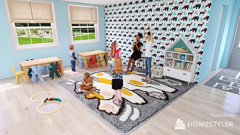 #Children'sDayContest -przedszkole ＂Krasnoludek＂ 3d design renderings